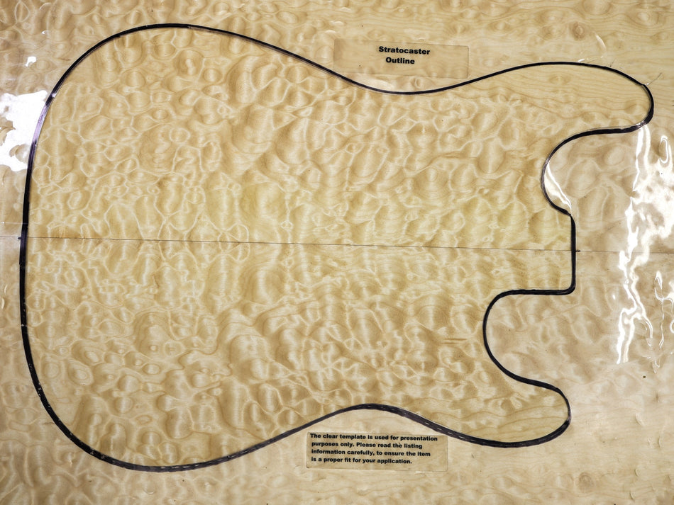 Maple Quilt Jumbo Drop Top, 0.25" thick (HIGH FIGURE) - Stock# 6-4168