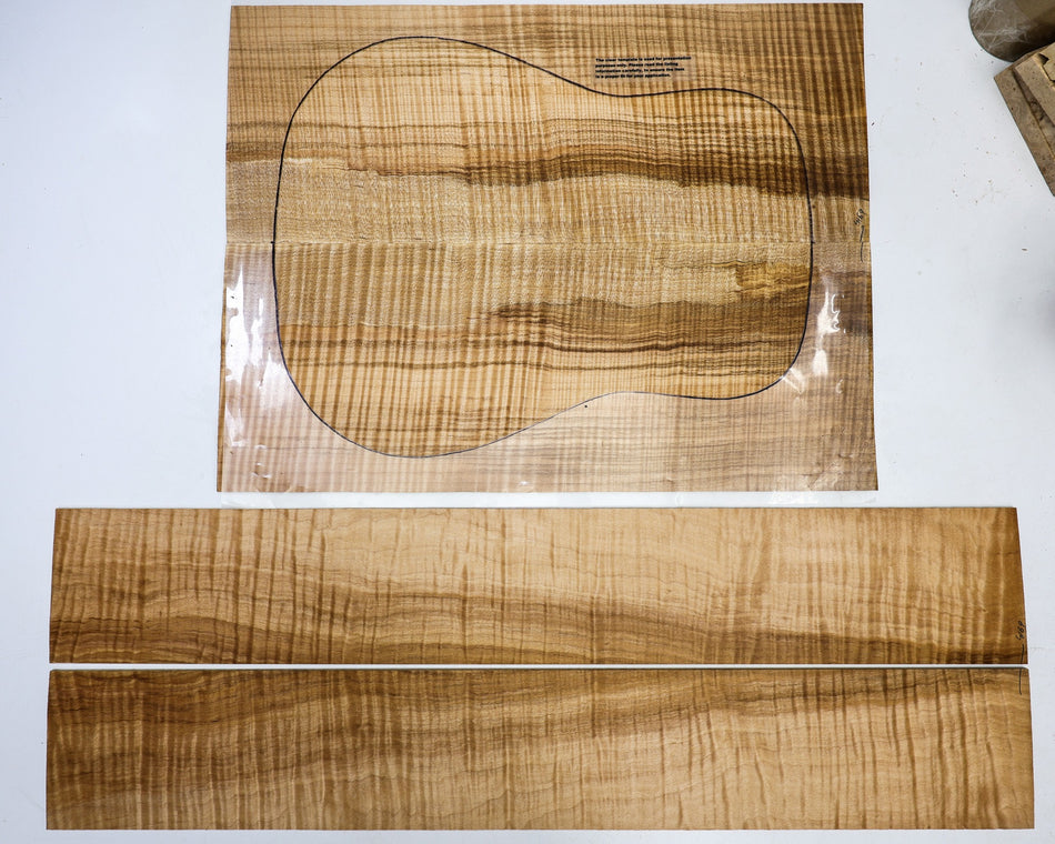 Back & Side set Maple Flame, Dreadnough (HIGH FIGURE) - Stock# 6-4169