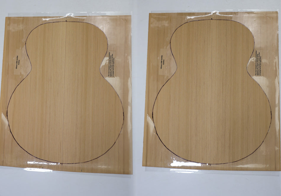 Red Cedar Jumbo, 2 Guitar Sets 0.145" thick (+Factory) - Stock# 6-4176