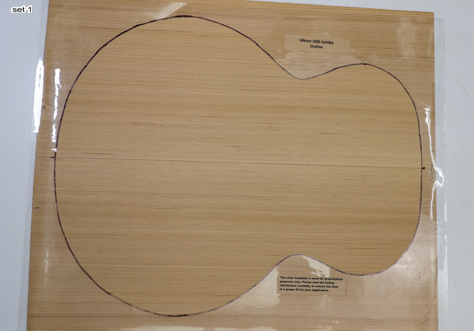 Red Cedar Jumbo, 2 Guitar Sets 0.145" thick (+Factory) - Stock# 6-4176