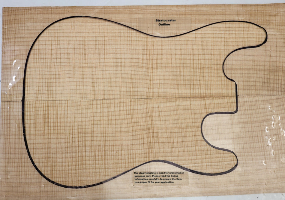 Maple Flame Guitar set, 0.12" thick (HIGH FIGURE) - Stock# 6-4182