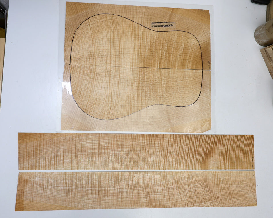 Back & Side set Maple Flame, Dreadnought (HIGH FIGURE) - Stock# 6-4184