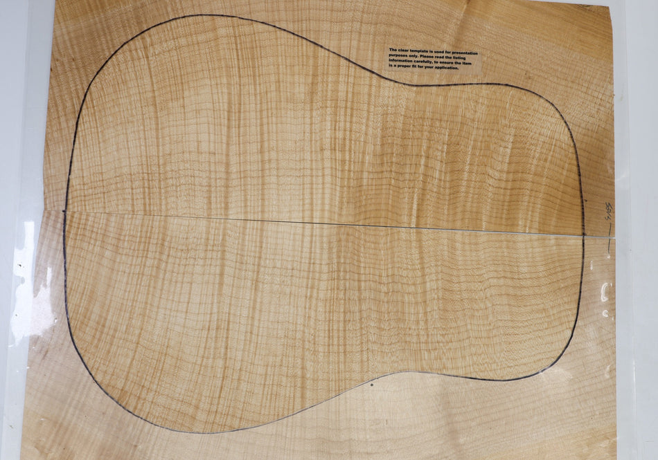 Back & Side set Maple Flame, Dreadnought (HIGH FIGURE) - Stock# 6-4184