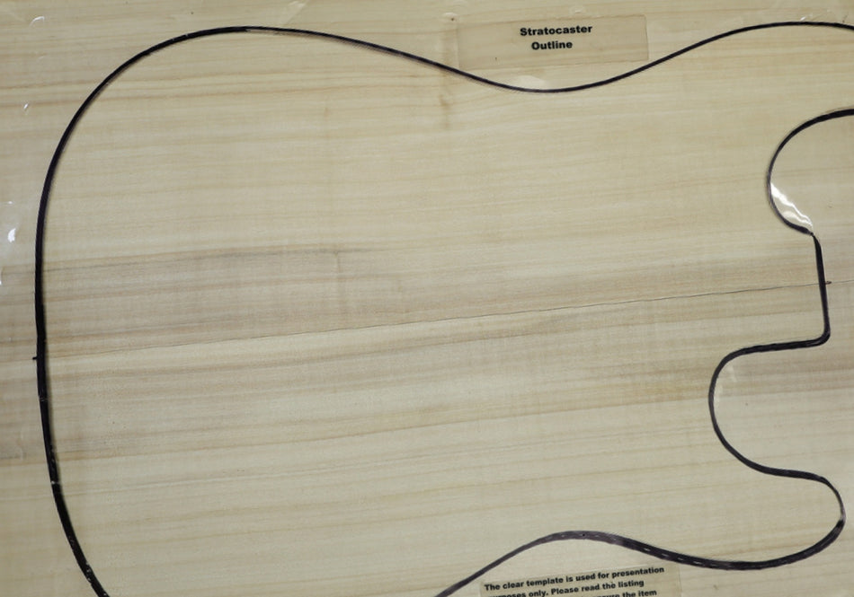Tulip Poplar body blank, unglued 2pc, 1.68" thick - Stock# 6-4186