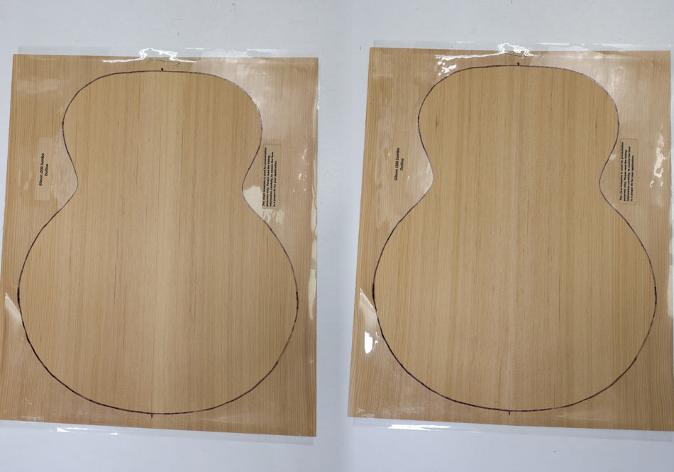 Red Cedar Jumbo, 2 Guitar Sets 0.14" thick (+Factory) - Stock# 6-4195
