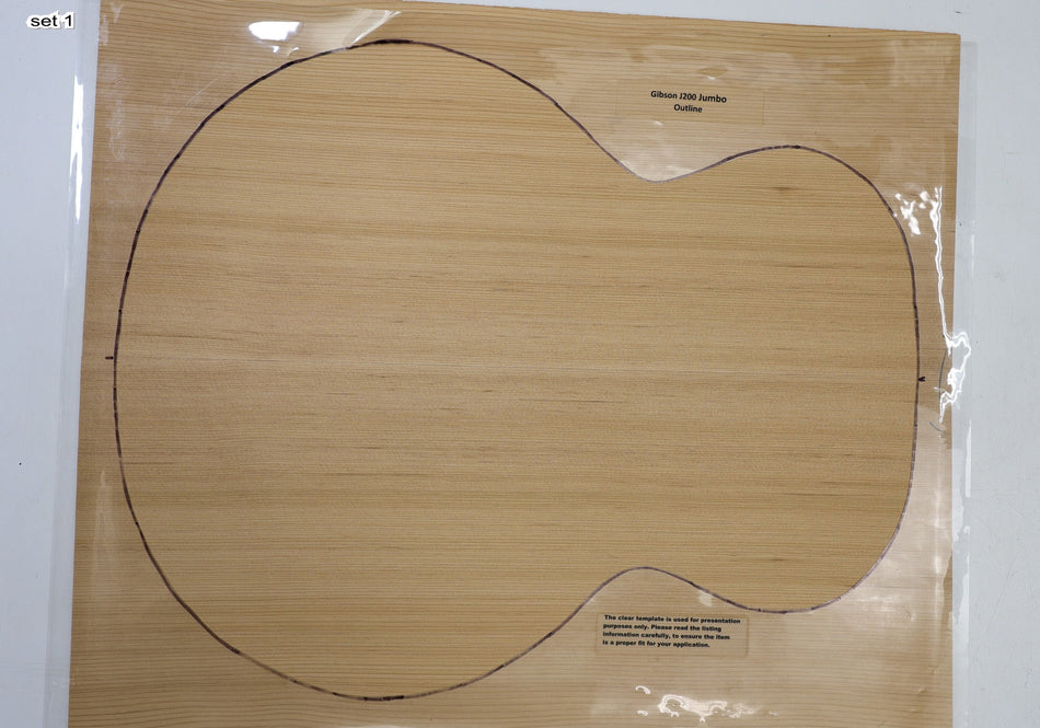 Red Cedar Jumbo, 2 Guitar Sets 0.14" thick (+Factory) - Stock# 6-4195
