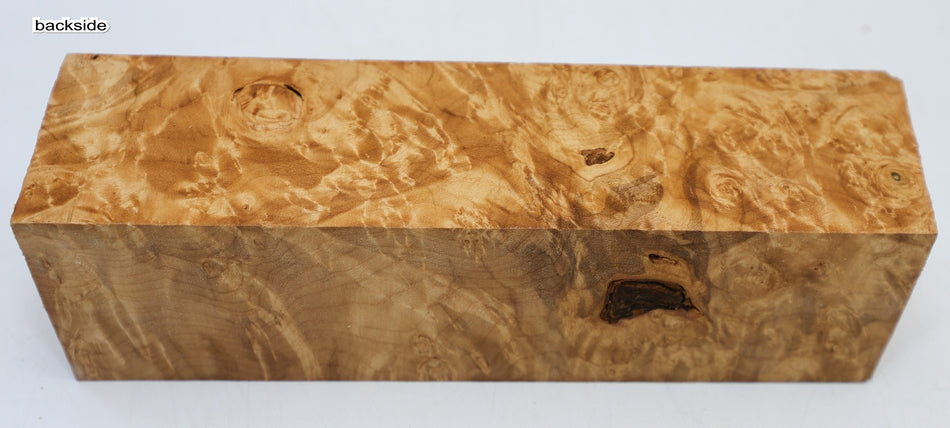 Maple Burl Spindle Square 2.5" x 9" long (GREAT FIGURE) - Stock# 6-4197