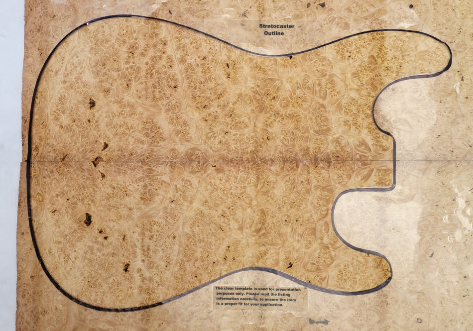 Maple Burl Guitar set, 0.25" thick (PREMIUM FIGURE) - Stock# 6-4199