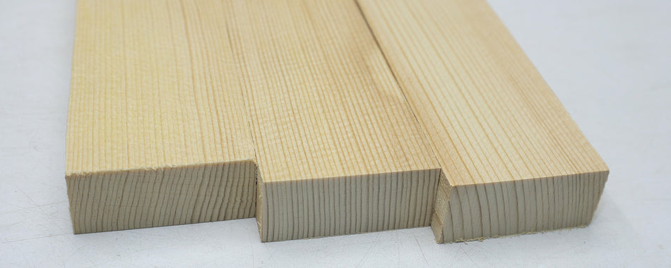 Engelmann Spruce Bracewood, 3 blocks 0.92" x 2" x 22.2" - Stock# 6-4209