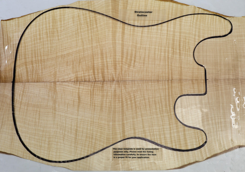 Maple Flame Guitar set, 0.21" thick (Great Figure) - Stock# 6-4214