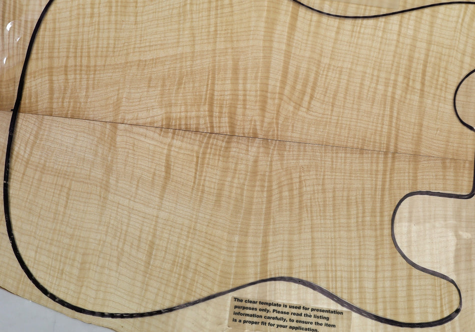 Maple Flame Guitar set, 0.21" thick (Great Figure) - Stock# 6-4214