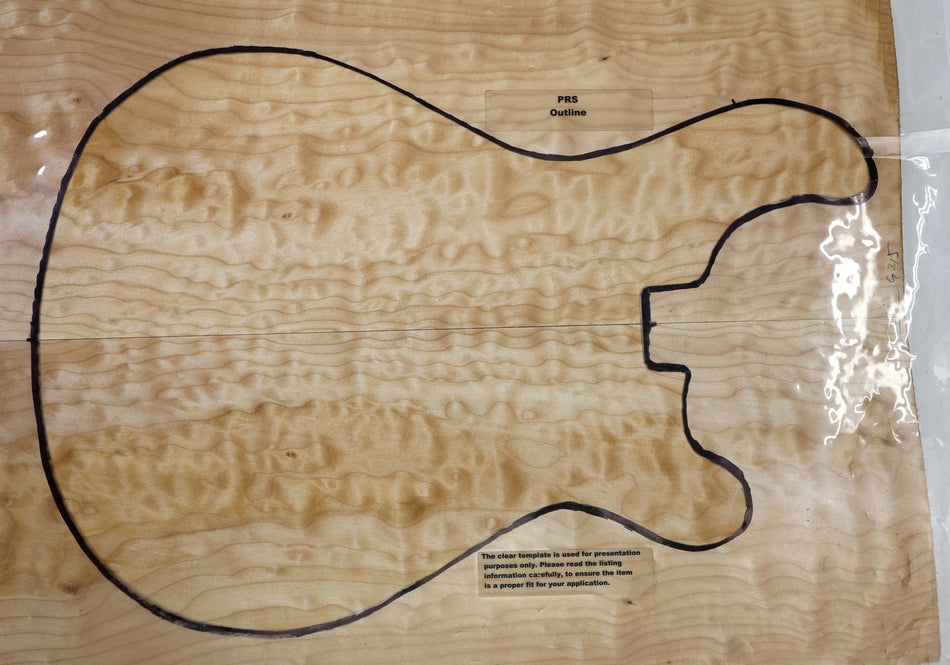 Maple Quilt Archtop set, 0.97" thick (Good Figure, 2nd) - Stock# 6-4215
