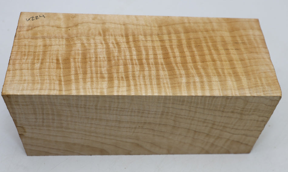 Maple Flame Spindle Square 4.5" x 10.5" long (GREAT FIGURE) - Stock# 6-4224
