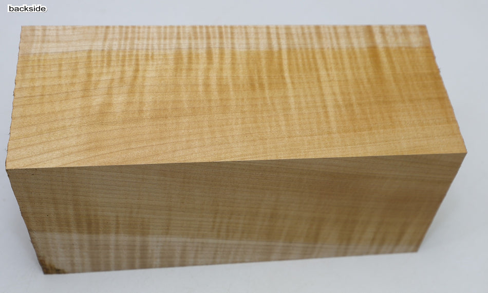Maple Flame Spindle Square 4.5" x 10.5" long (GREAT FIGURE) - Stock# 6-4224