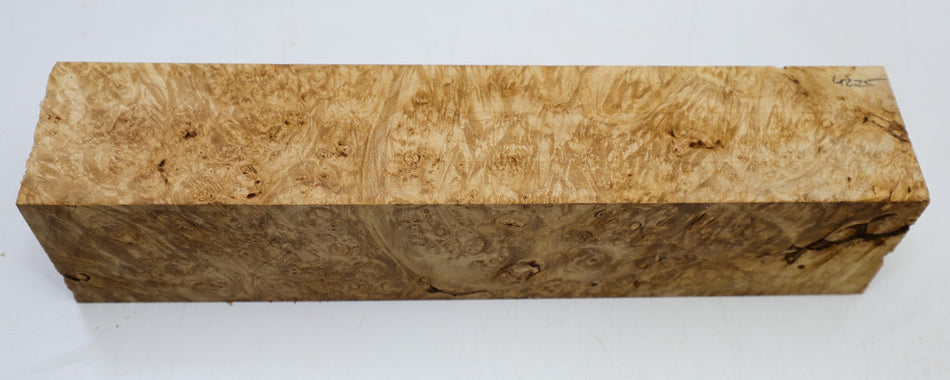 Maple Burl Spindle Square 2.85" x 13.7" long (HIGH FIGURE) - Stock# 6-4225