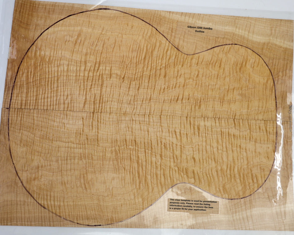 Maple Flame Guitar set, 0.26" thick (HIGH FIGURE) - Stock# 6-4226