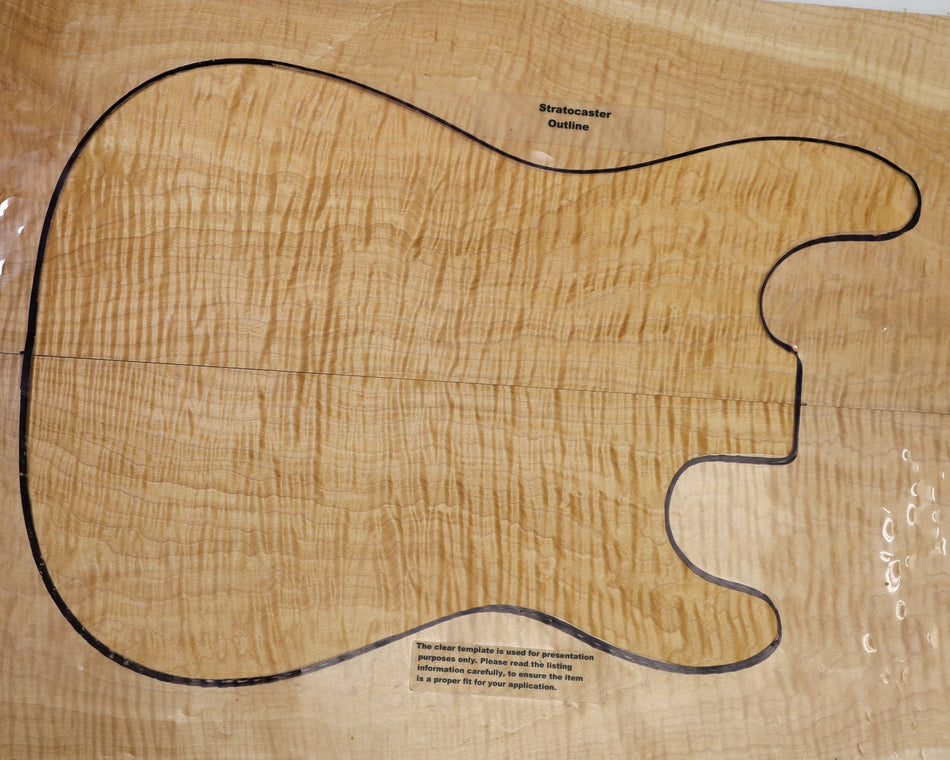Maple Flame Guitar set, 0.26" thick (HIGH FIGURE) - Stock# 6-4226