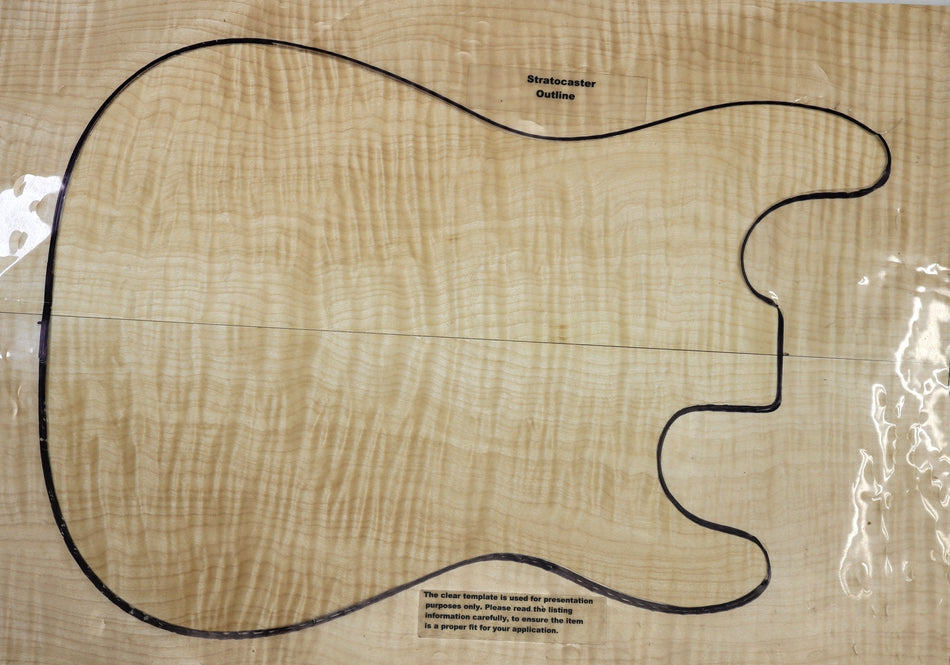 Maple Flame Guitar set, 0.18" thick (GREAT FIGURE +3★) - Stock# 6-4227