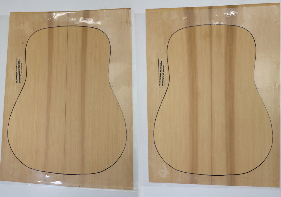 Red Cedar Dreadnought, 2 Guitar Sets 0.15" thick (Factory) - Stock# 6-4232