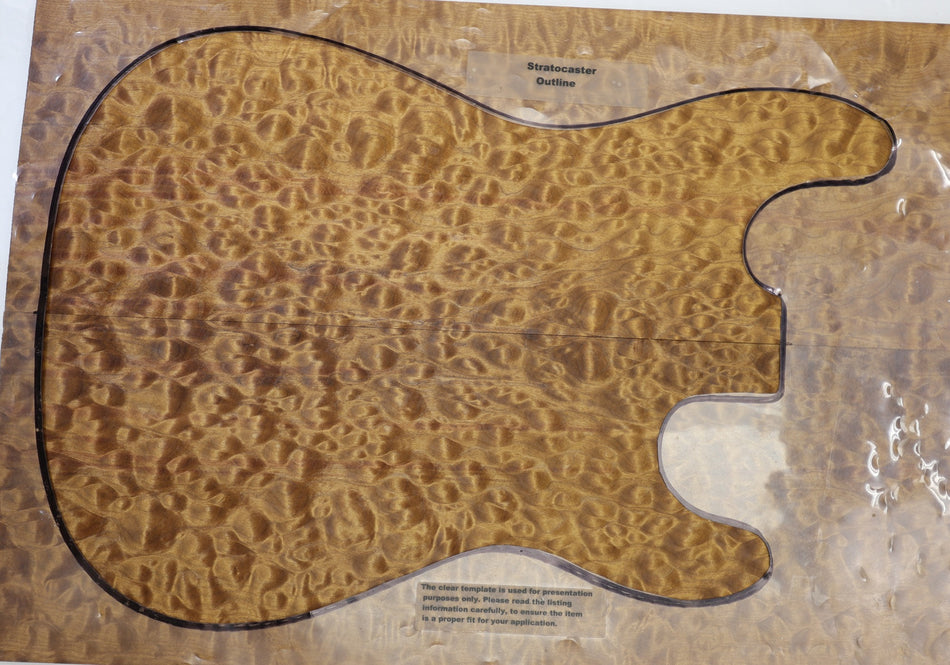 Torrefied Maple Quilt Guitar set, 0.29" thick (HIGH FIGURE) - Stock# 6-4240