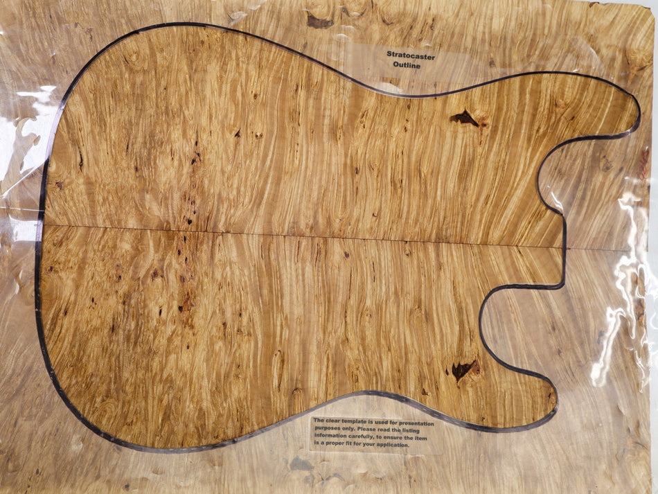 Maple Burl Guitar set, 0.21" thick (HIGH FIGURE) - Stock# 6-4243
