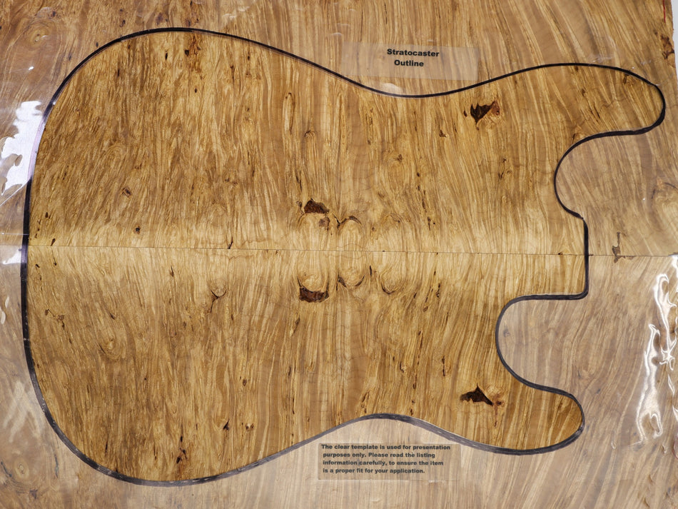 Maple Burl Guitar set, 0.21" thick (HIGH FIGURE) - Stock# 6-4243