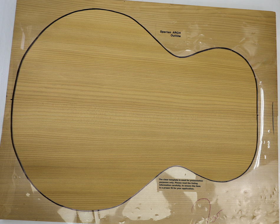 Torrefied Hemlock Archtop / Body blank, 1.65" thick - Stock# 6-4246