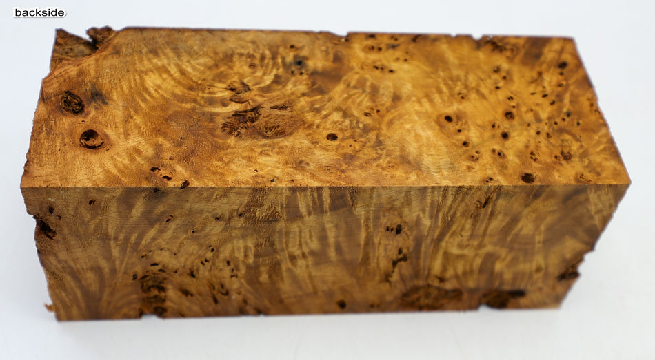 Cottonwood Burl Spindle Square 3.3" x 8.5" long (HIGH FIGURE) - Stock# 6-4254