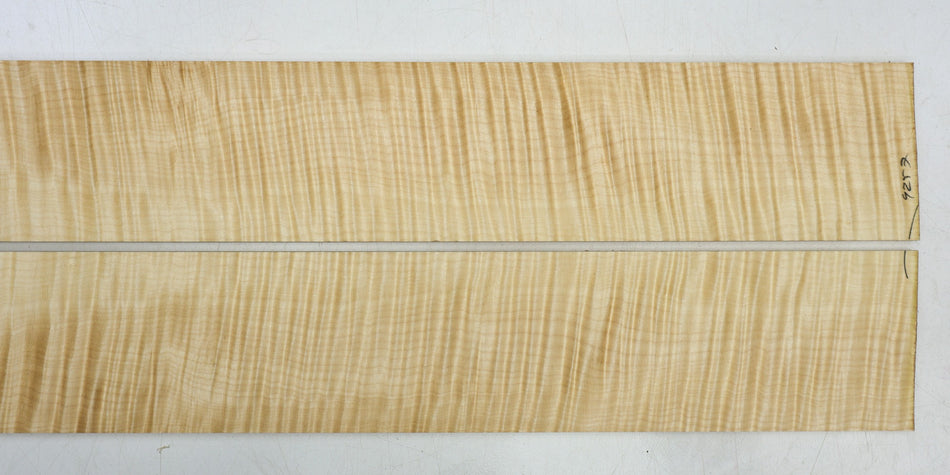 Maple Flame Fingerboards, 2 pieces, 22.5" long, unslotted (PREMIUM FIGURE) - Stock# 6-4257