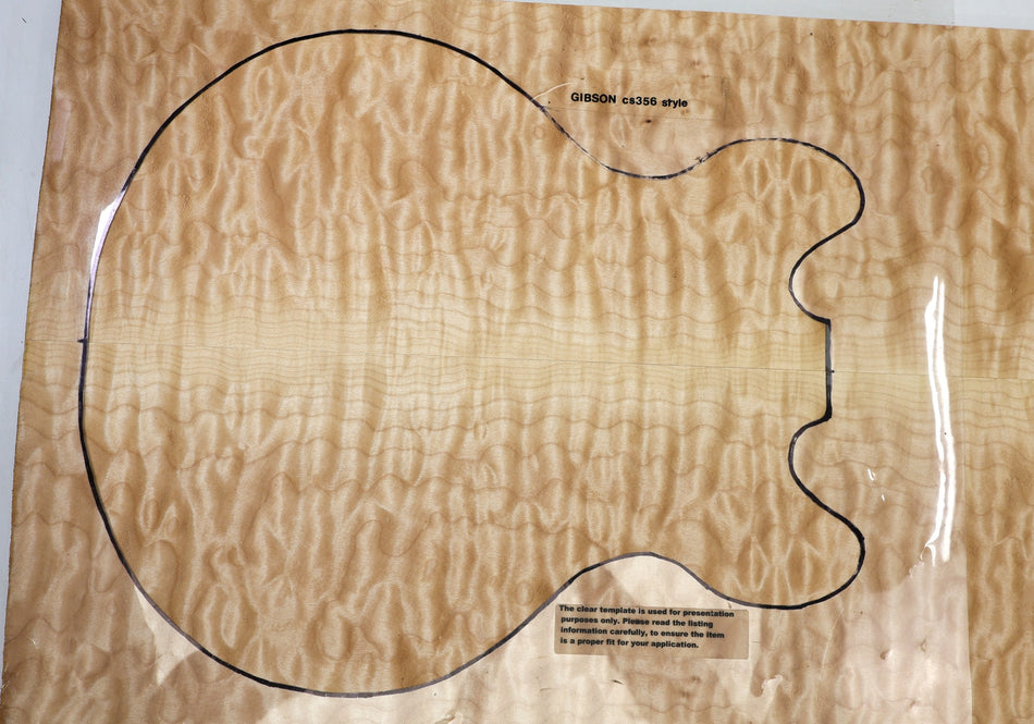 Maple Quilt Small Archtop set, 0.98" thick (HIGH FIGURE) - Stock# 6-4276