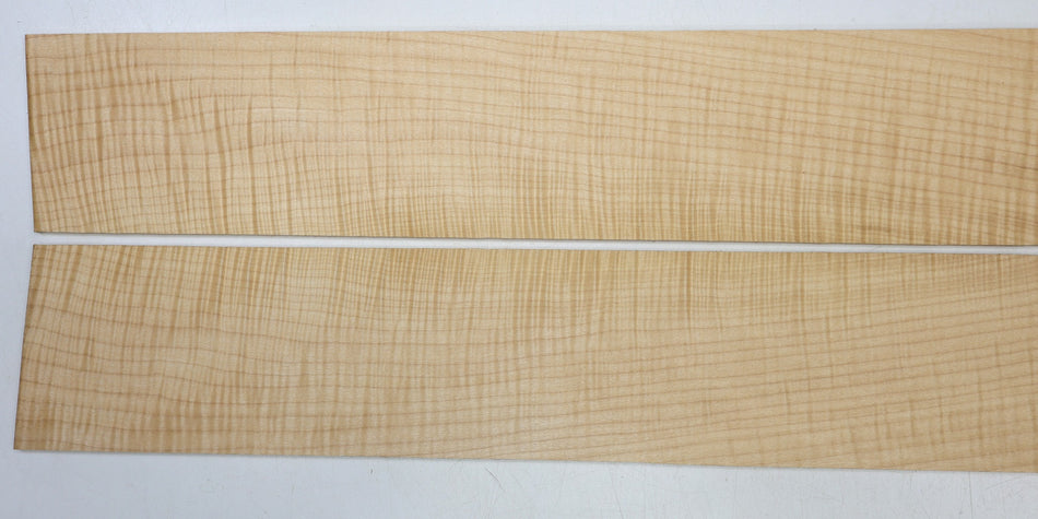 Maple Flame Fingerboards, 2 pieces, 22.8" long, unslotted (GREAT FIGURE) - Stock# 6-4287