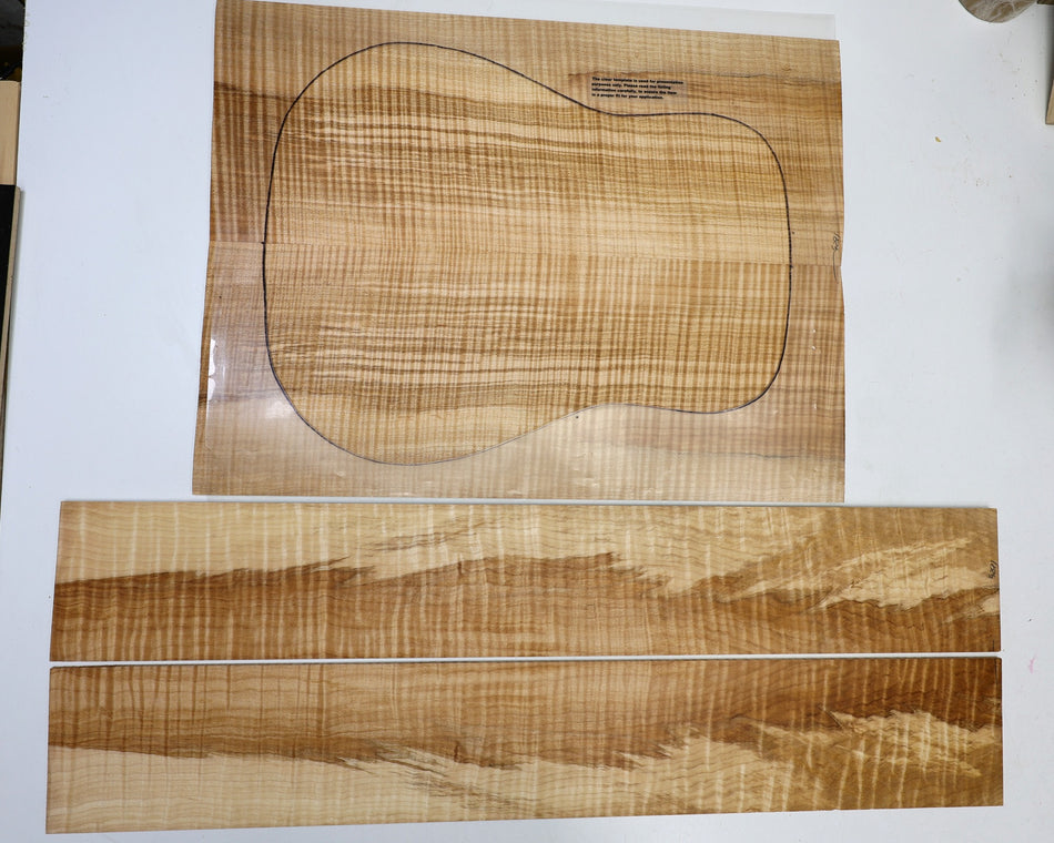 Back & Side set Maple Flame, Dreadnough (HIGH FIGURE) - Stock# 6-4291