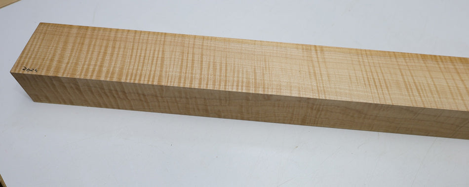 Maple Flame Neck Blank 2.1" x 3.2" x 34" (GREAT FIGURE) - Stock# 6-4292