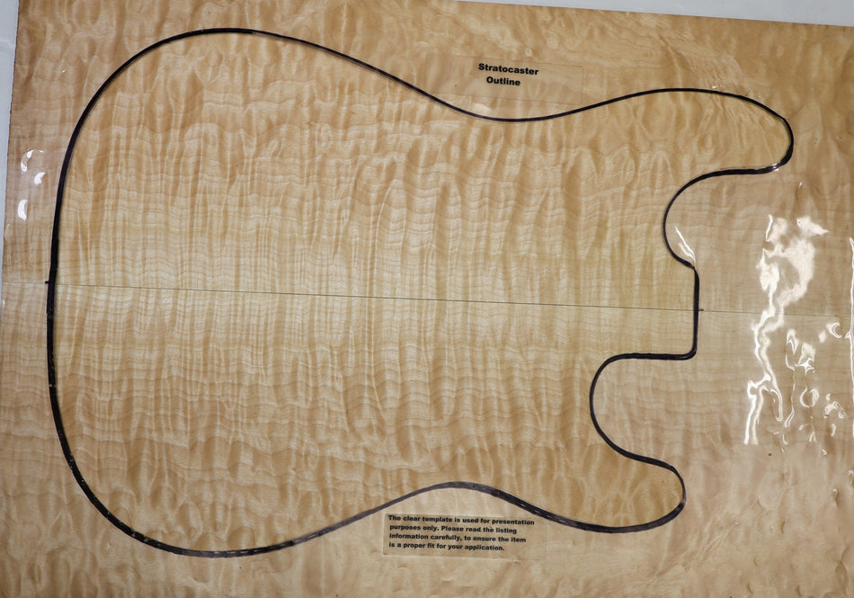 Maple Quilt Guitar set, 0.28" thick (HIGH FIGURE 4★) - Stock# 6-4293