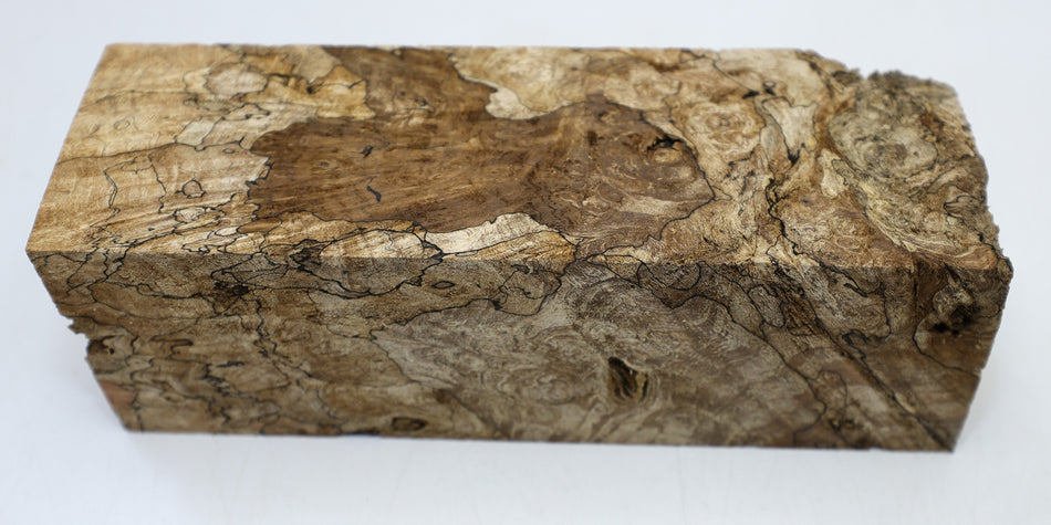 Spalted Maple Burl Spindle 2.8" x 8.7" long (HIGH FIGURE) - Stock# 6-4304