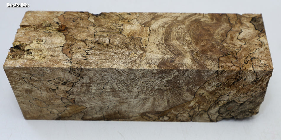 Spalted Maple Burl Spindle 2.8" x 8.7" long (HIGH FIGURE) - Stock# 6-4304