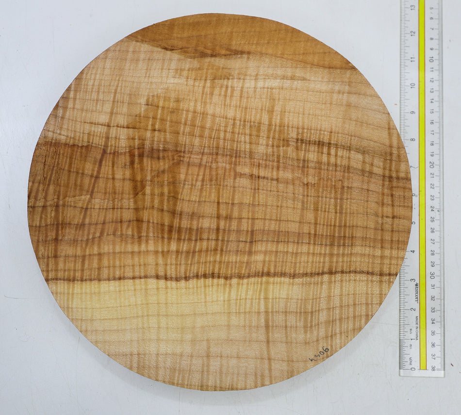 Maple Flame Round 12" diameter x 2" (HIGH FIGURE) - Stock# 6-4306