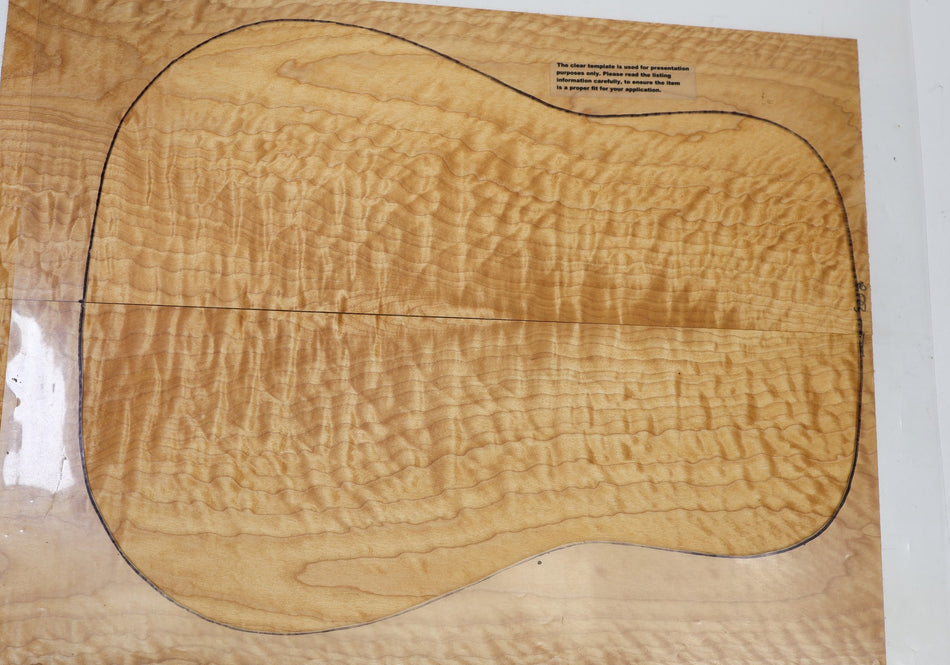Back & Side set Maple Quilt, Dreadnought (GREAT FIGURE) - Stock# 6-4308