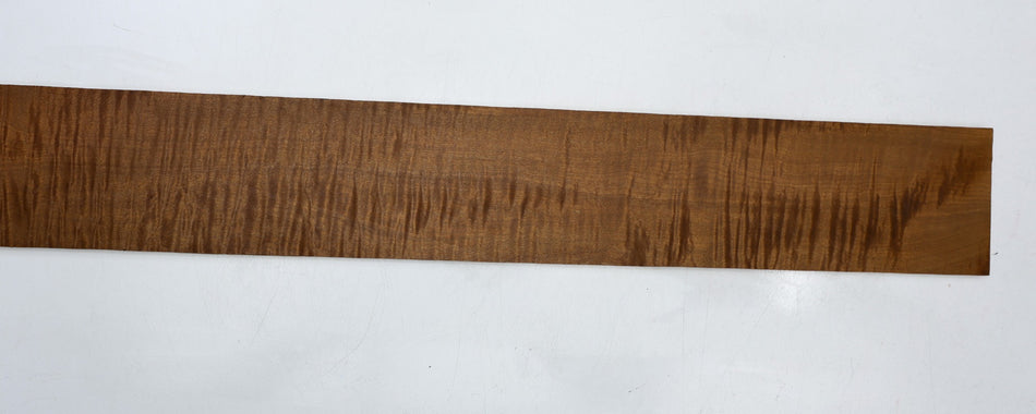 Torrefied Maple Flame Bass Fingerboard, 35.4" long, unslotted (Great Figure) - Stock# 6-4310