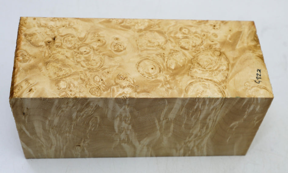 Maple Burl Spindle 3.75" x 8.6" long (PREMIUM FIGURE) - Stock# 6-4322