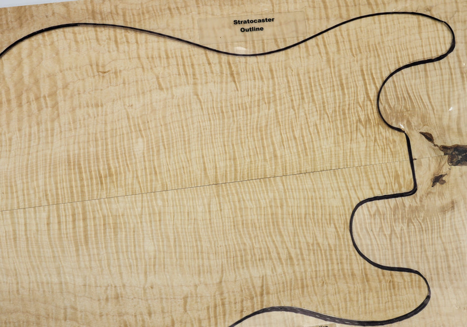 Maple Flame Guitar set, 0.28" thick (HIGH FIGURE, 2nd) - Stock# 6-4328