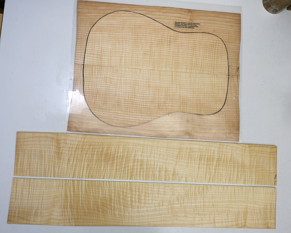 Back & Side set Maple Flame, Dreadnought (+GREAT FIGURE +3★) - Stock# 6-4330