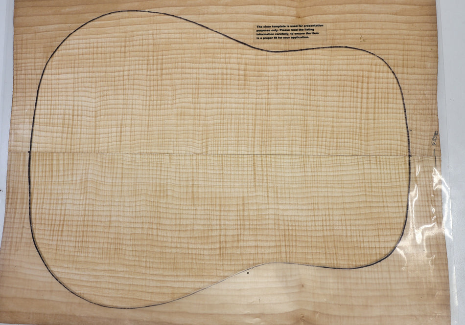 Back & Side set Maple Flame, Dreadnought (+GREAT FIGURE +3★) - Stock# 6-4330