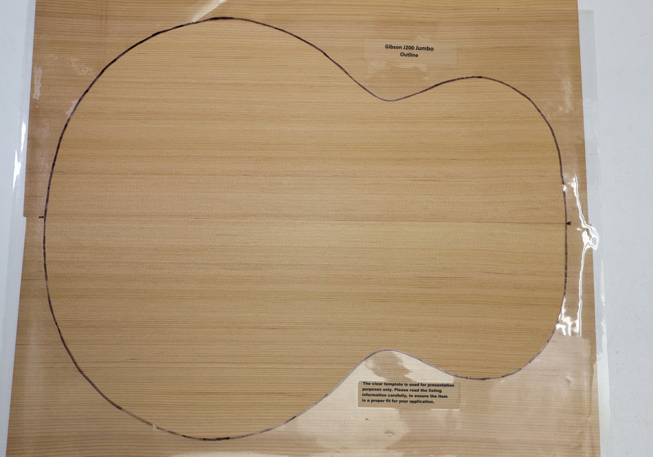 Red Cedar Jumbo Guitar Set, 0.135" thick (+Factory) - Stock# 6-4343