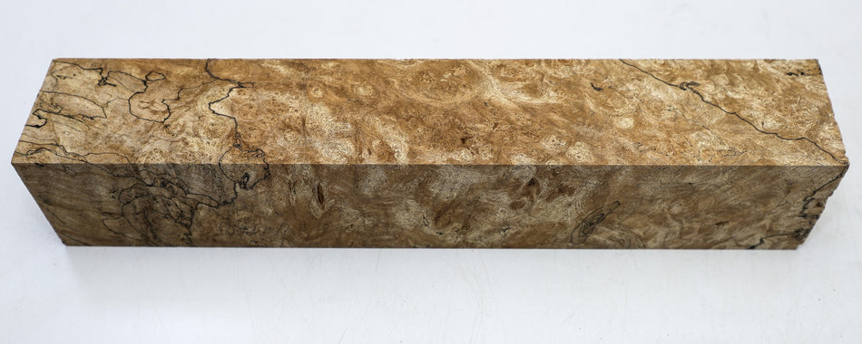 Spalted Maple Burl Spindle 2.85" x 16" long (HIGH FIGURE) - Stock# 6-4346