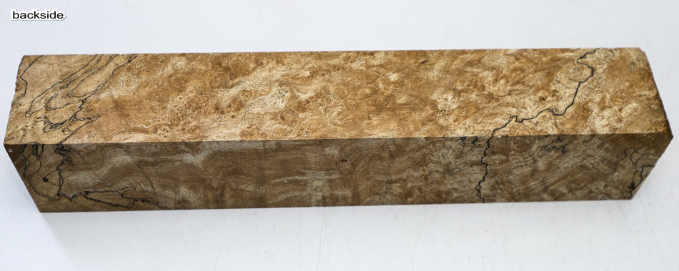 Spalted Maple Burl Spindle 2.85" x 16" long (HIGH FIGURE) - Stock# 6-4346