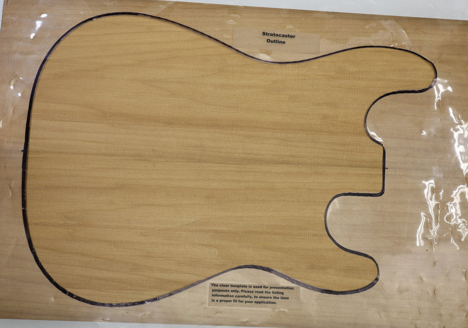 Torrefied Basswood body blank, unglued 2pc, 1.76" thick (PREMIUM, Very Light) - Stock# 6-4348