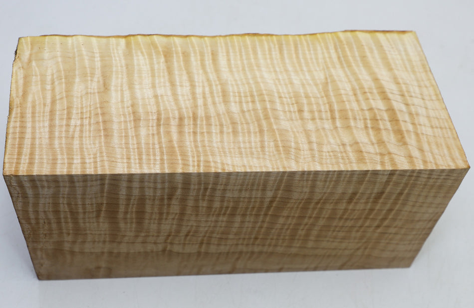 Maple Flame Spindle Square 4.75" x 10.5" long (PREMIUM FIGURE) - Stock# 6-4349