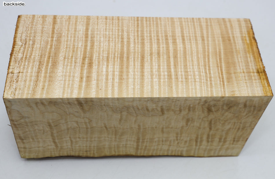 Maple Flame Spindle Square 4.75" x 10.5" long (PREMIUM FIGURE) - Stock# 6-4349