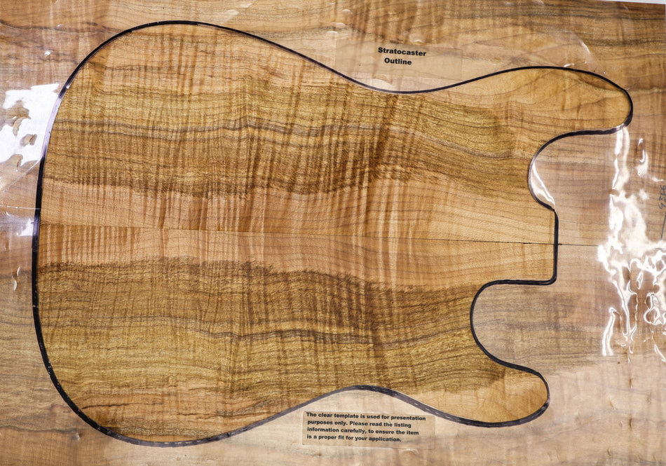 Spalted Maple Flame Guitar set, 0.31" thick (Great Figure) - Stock# 6-4356